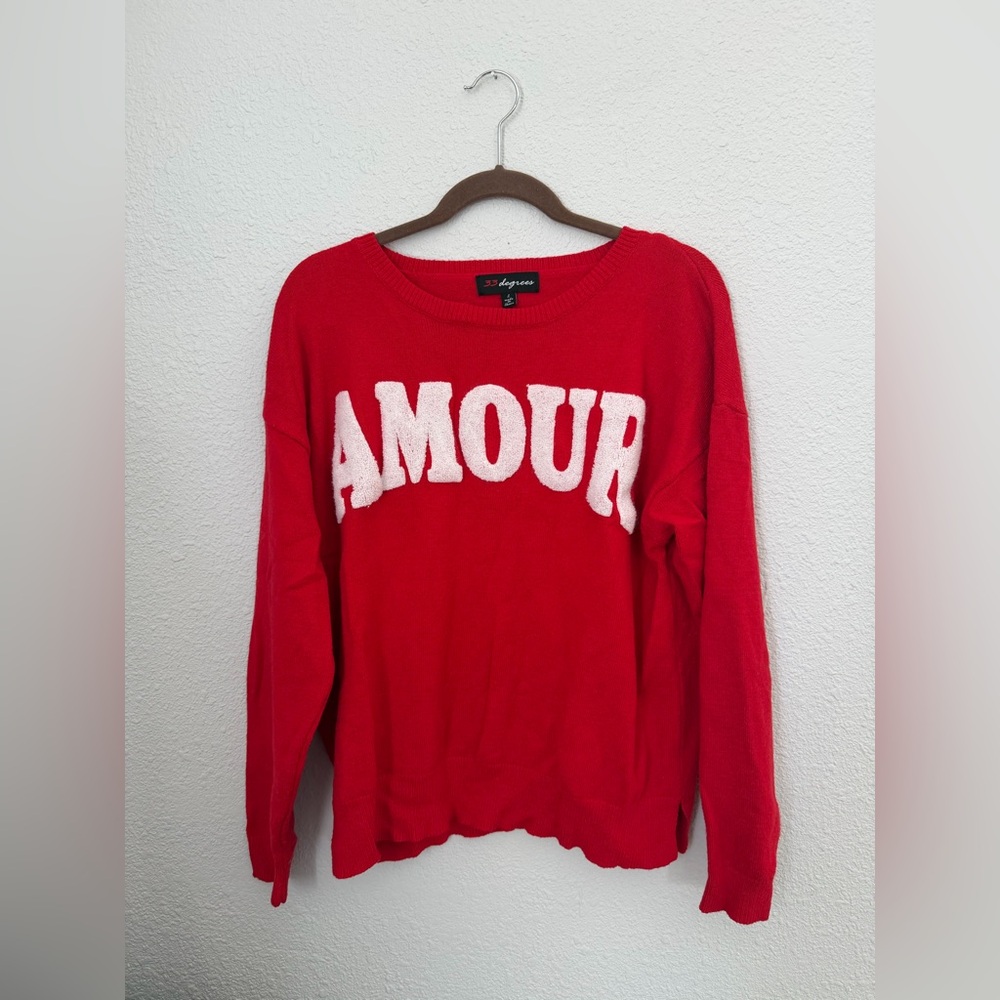 33 Degrees Red Amour Sweater | Large